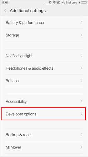 turn on usb debugging on xiaomi mi phone