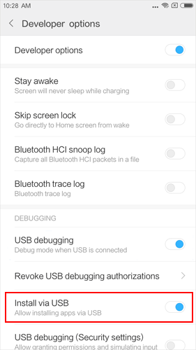 enable usb debugging on xiaomi