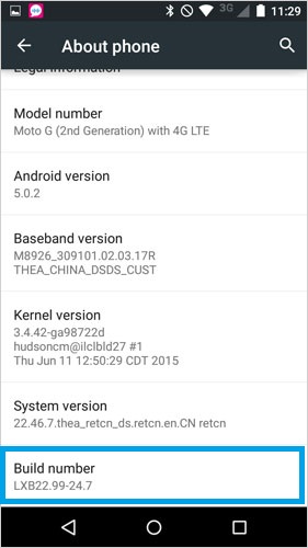 open usb debugging on motorola 2