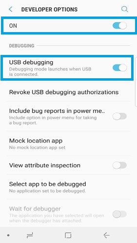 open usb debugging on samsung s9 6