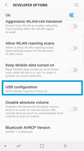 select usb configuration