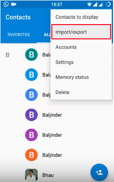 how to save contacts to sim card on android via settings