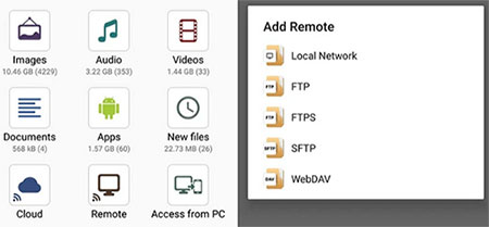 how to access pc files from android with file manager