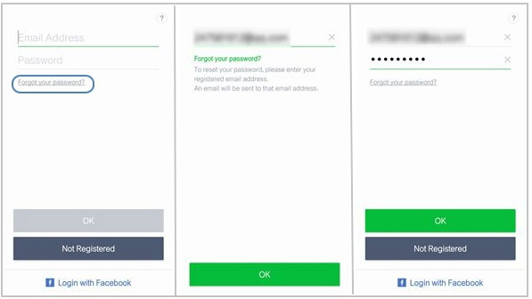 reset line password