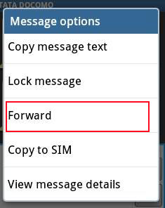 text forwarding on android