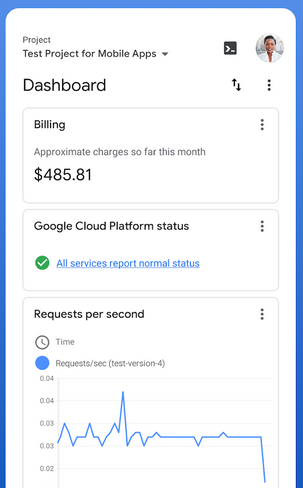 how to access google cloud on android with google cloud app