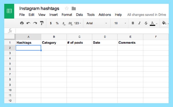 organize instagram hashtag