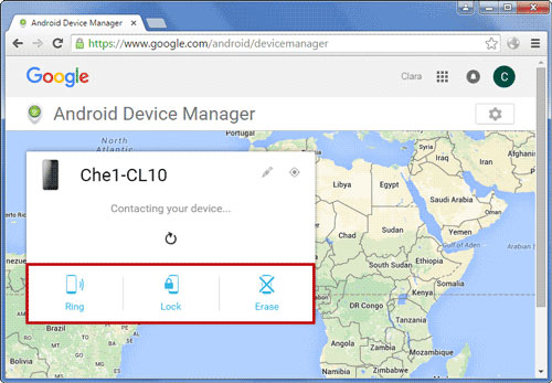 reset android phone by android device manager