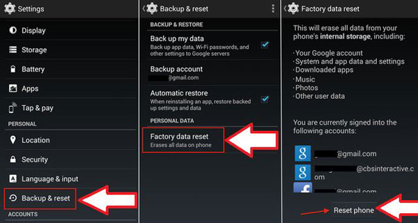 how to unlock a phone with face recognition by factory reset