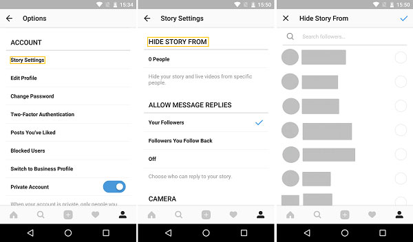 how to hide instagram stories from certain user