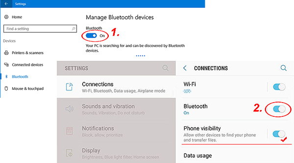 how to move contacts to sd card by bluetooth