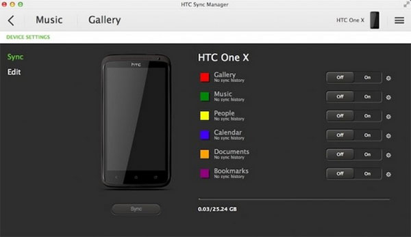 how to copy data from htc to mac via htc sync manager