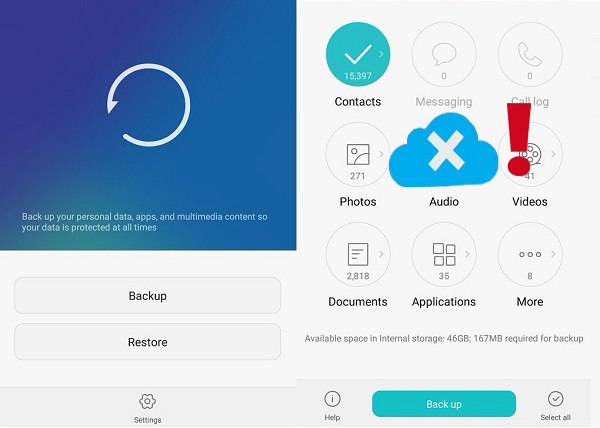 huawei cloud backup failed