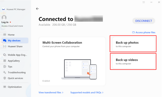 how to transfer photos from huawei to pc via huawei pc manager