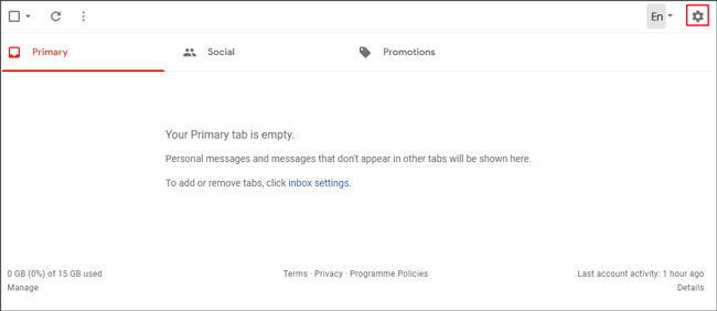 go to gmail settings