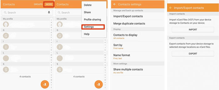 import contacts from csv file to android