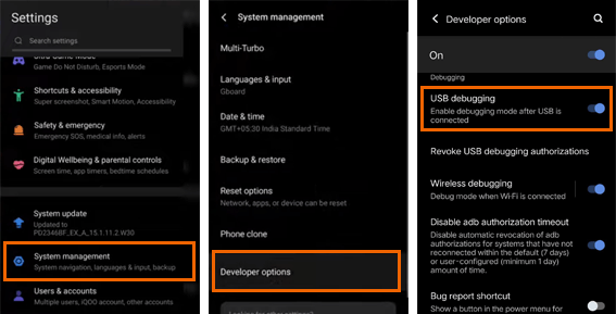 enable usb debugging on iqoo phone
