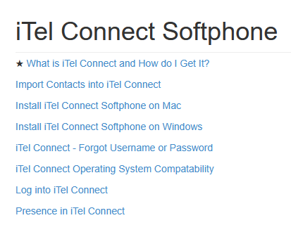 connect itel to mac with itel connect softphone