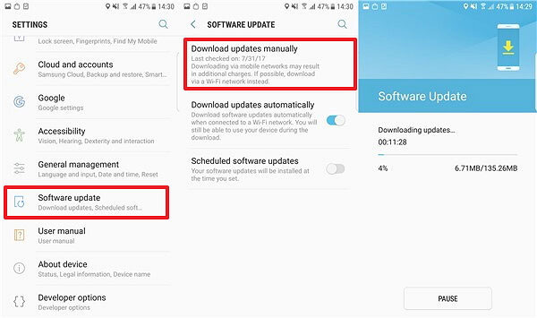 download updates manually