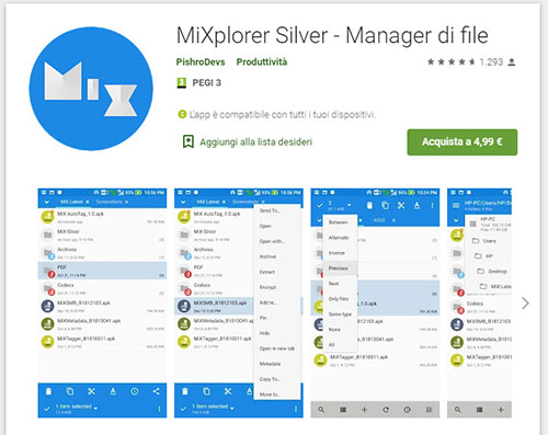 es file explorer alternative like mixplorer silver