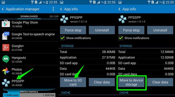 free up space on android by transferring data to sd card