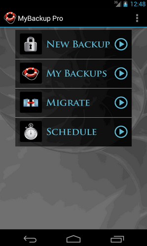 back up wifi settings on android via mybackup pro
