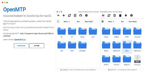 android file transfer alternative like openmtp