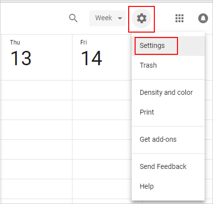 import calendars to google