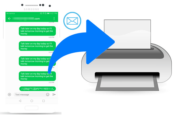 How to Print Text Messages from Android via Email