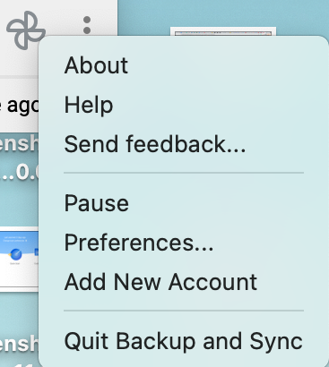stop google photos from syncing by quiting backup and sync app