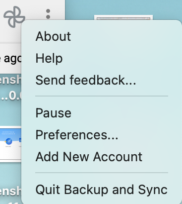 unselect source folders on pc to turn off google photo backup