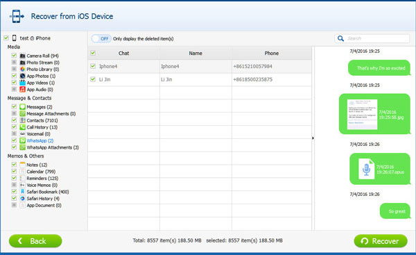 recover deleted whatsapp messages on iphone via iphone data recovery