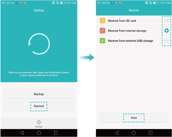 how to restore huawei from sd card