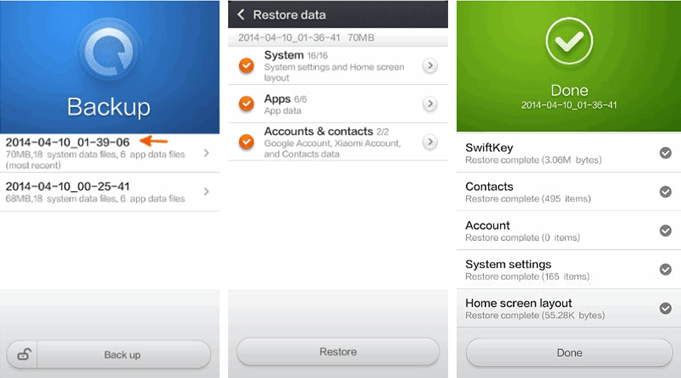restore from xiaomi backup app