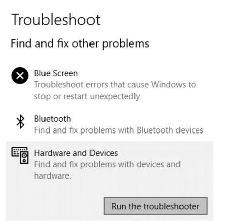 try bluetooth troubleshooting