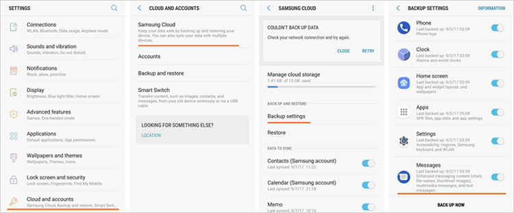 android memo recovery via samsung cloud