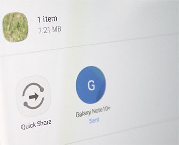 transfer files from samsung to samsung wirelessly via quick share