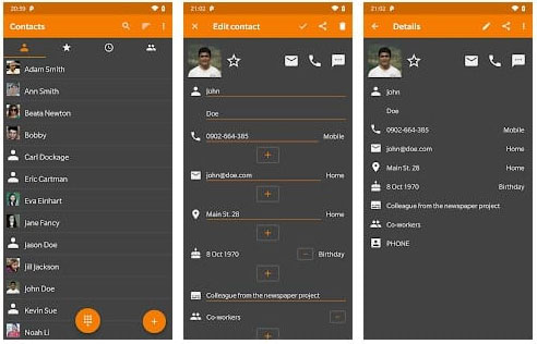 contacts editor for android like simple contacts