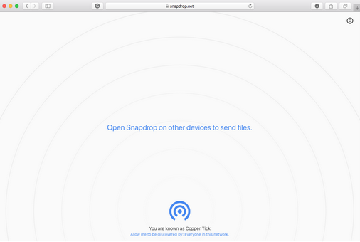 transfer data from tecno to mac with snapdrop