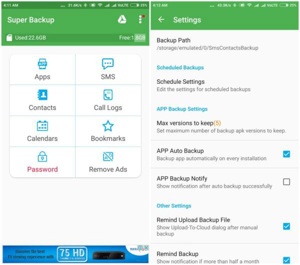 android backup app like super backup and restore