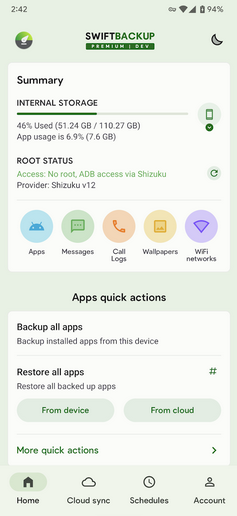 android backup app like swift backup