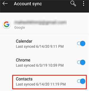 transfer data from sony to samsung via google sync