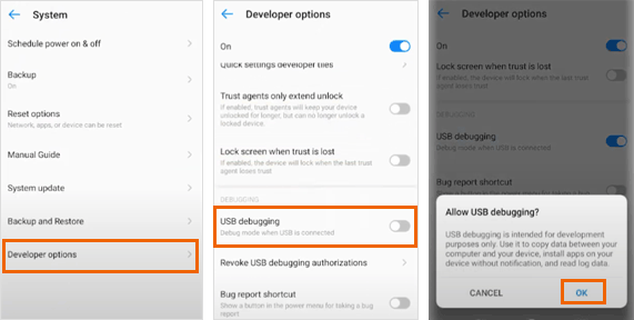 turn on usb debugging on tecno infinix itel