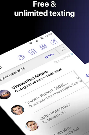 mightytext alternative like textfree