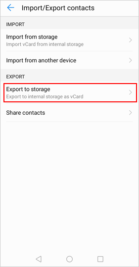 how to export contacts from android to pc with vcf file