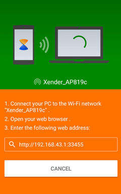 how to send file from laptop to mobile with xender