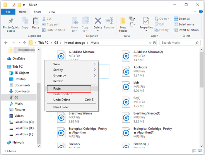 sync android music to computer via file explorer