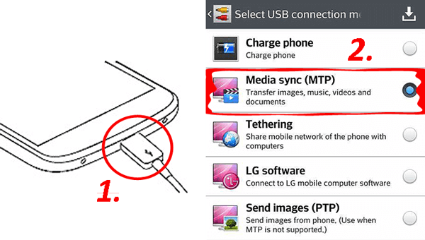 how to transfer photos from lg phone to computer with a usb cable