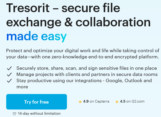 terashare alternative like tresorit