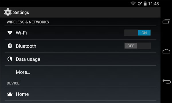 enable wifi on android